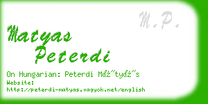 matyas peterdi business card